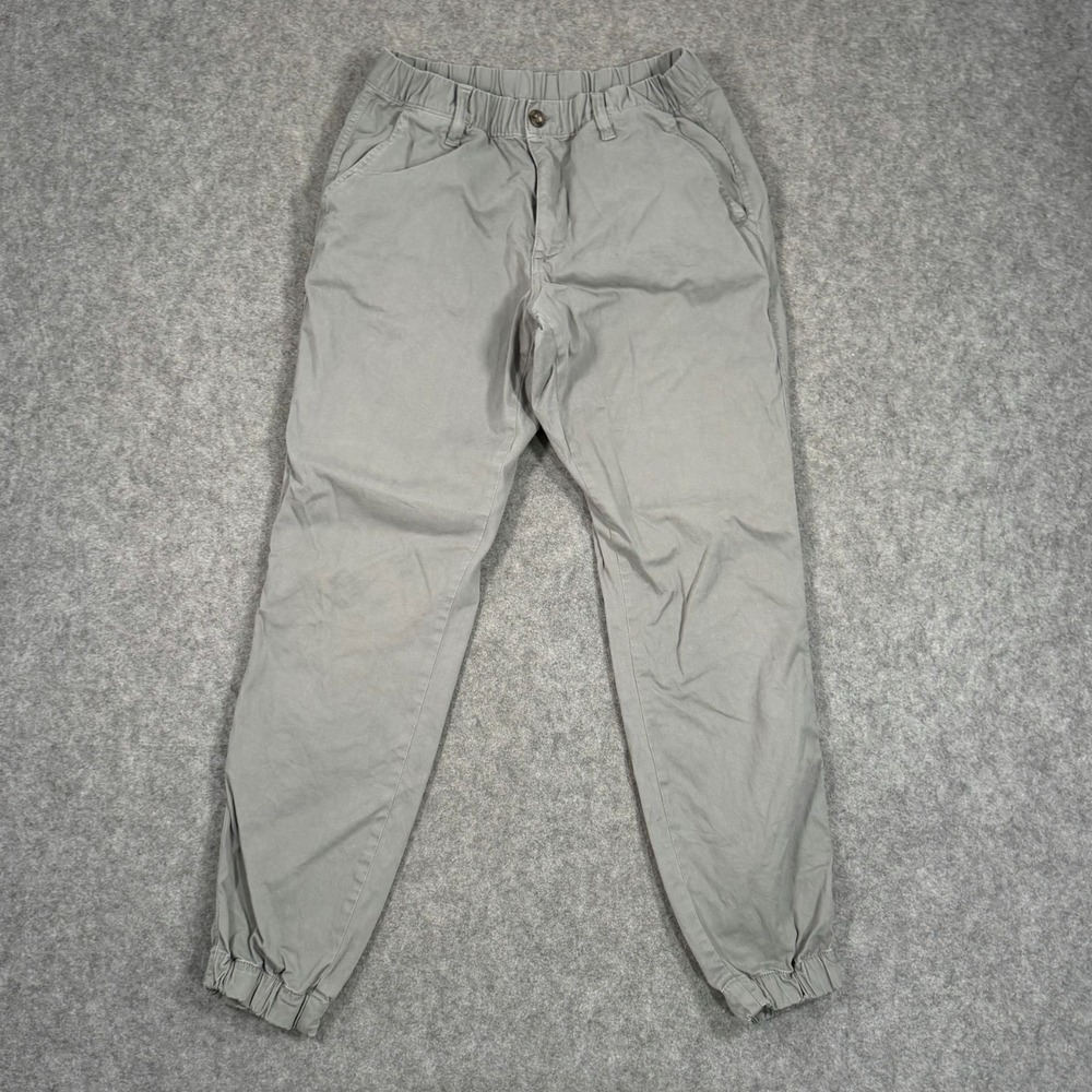 Bearbottom Gray Relaxed Fit Stretch Jogger Chino Pants Men's Size Mediumx29